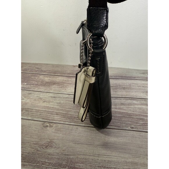 Coach Park Leather Swingpack F49170 Black Shoulder Crossbody Bag Messenger - Picture 4 of 16